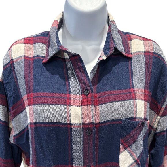 Rails Jackson Shirt Medium | Catalina Wine Plaid Button‎ Down | Red Navy - Picture 2 of 5